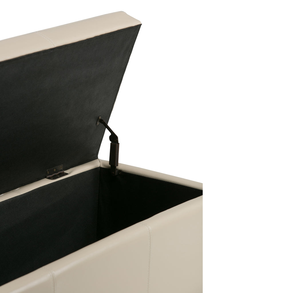 Avalon 48 Inch Wide Storage Ottoman Bench in Satin