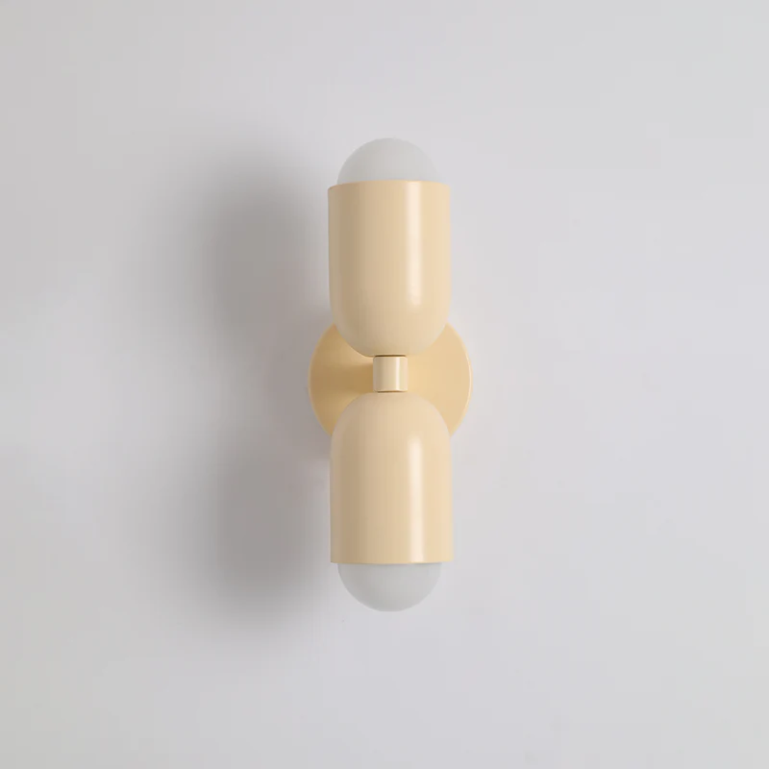 Modern Metal Cylinder LED Wall Sconce 2-Light Warm White Indoor
