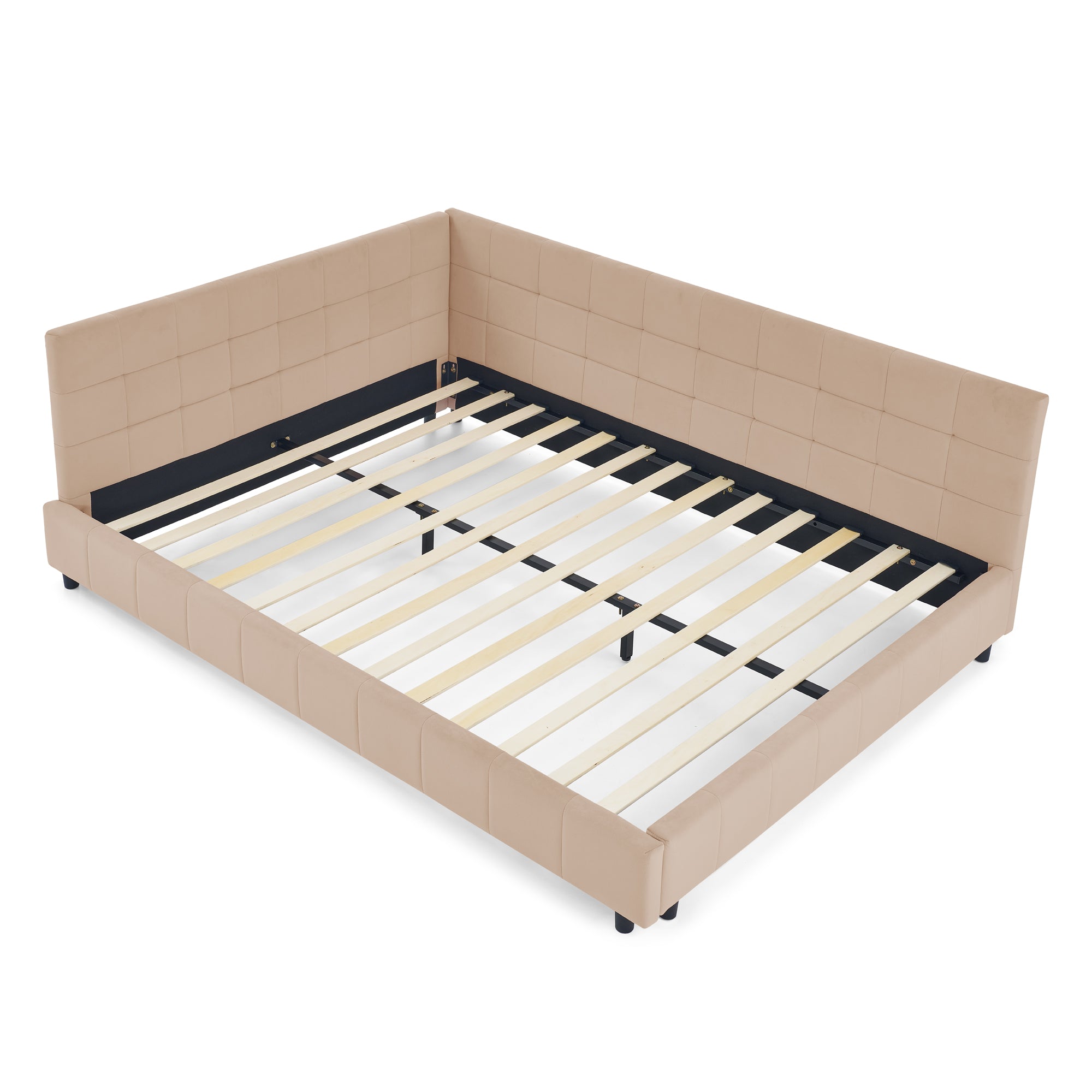 Queen Size Upholstered Tufted Bed Frame