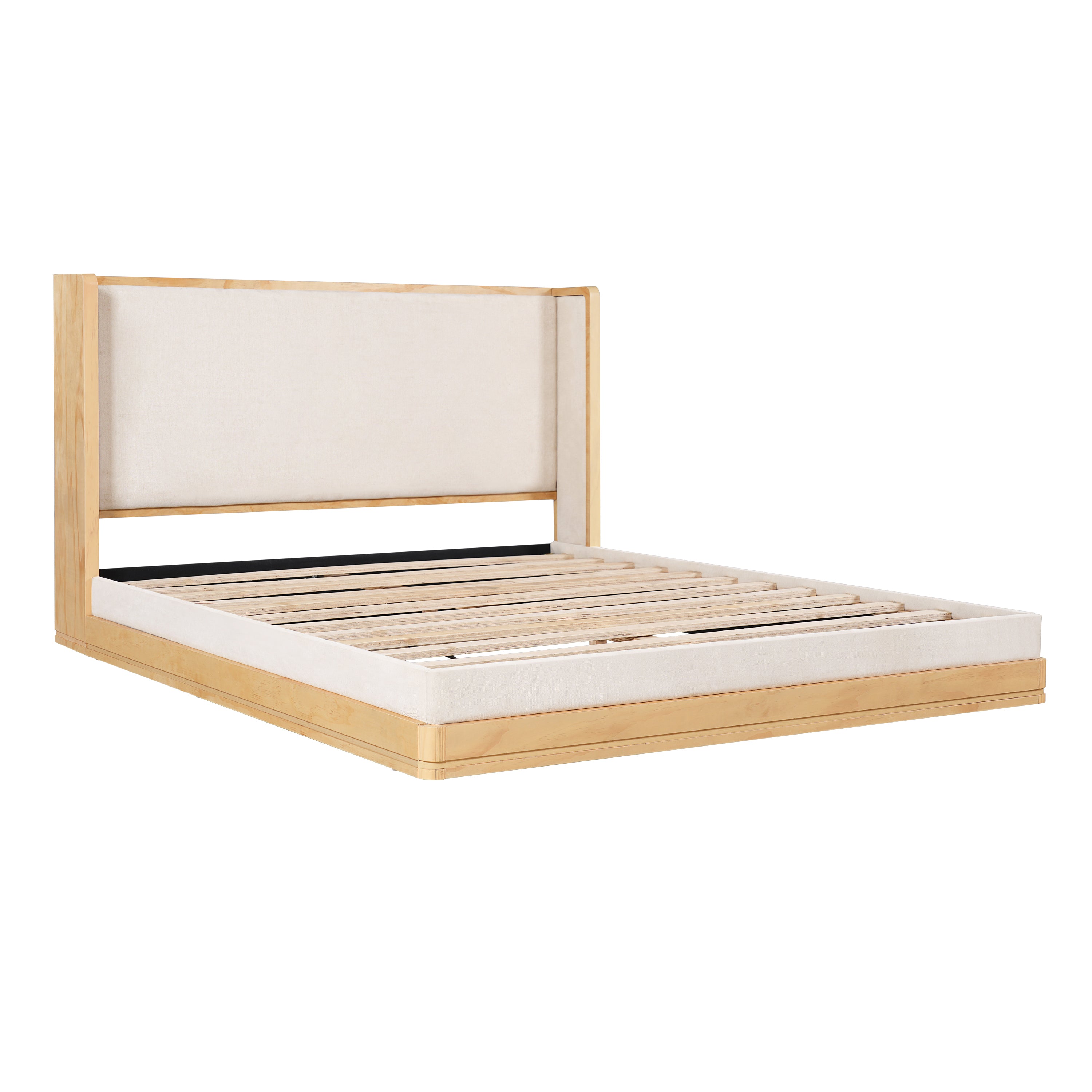 Mid-Century Modern Wood Bed Frame