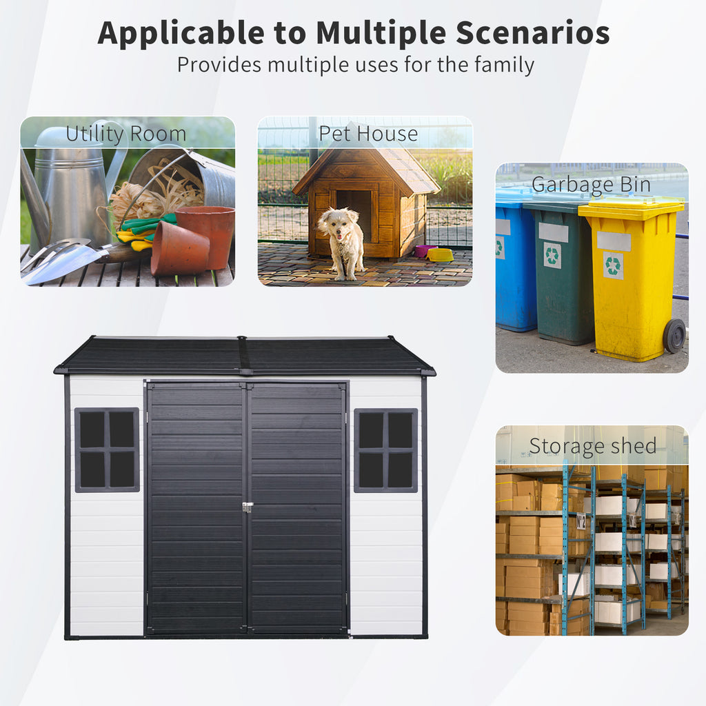 8 x 6 ft Resin Outdoor Storage Shed