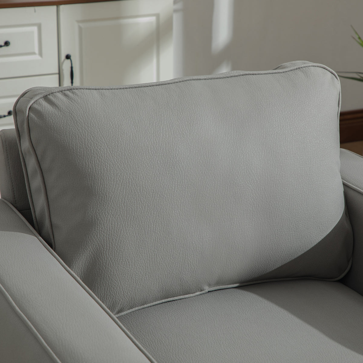 33.6" Upholstered 360° Swivel Armchair with Hidden Storage