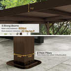 10'x16' Hardtop Lean to Gazebo with Gutters