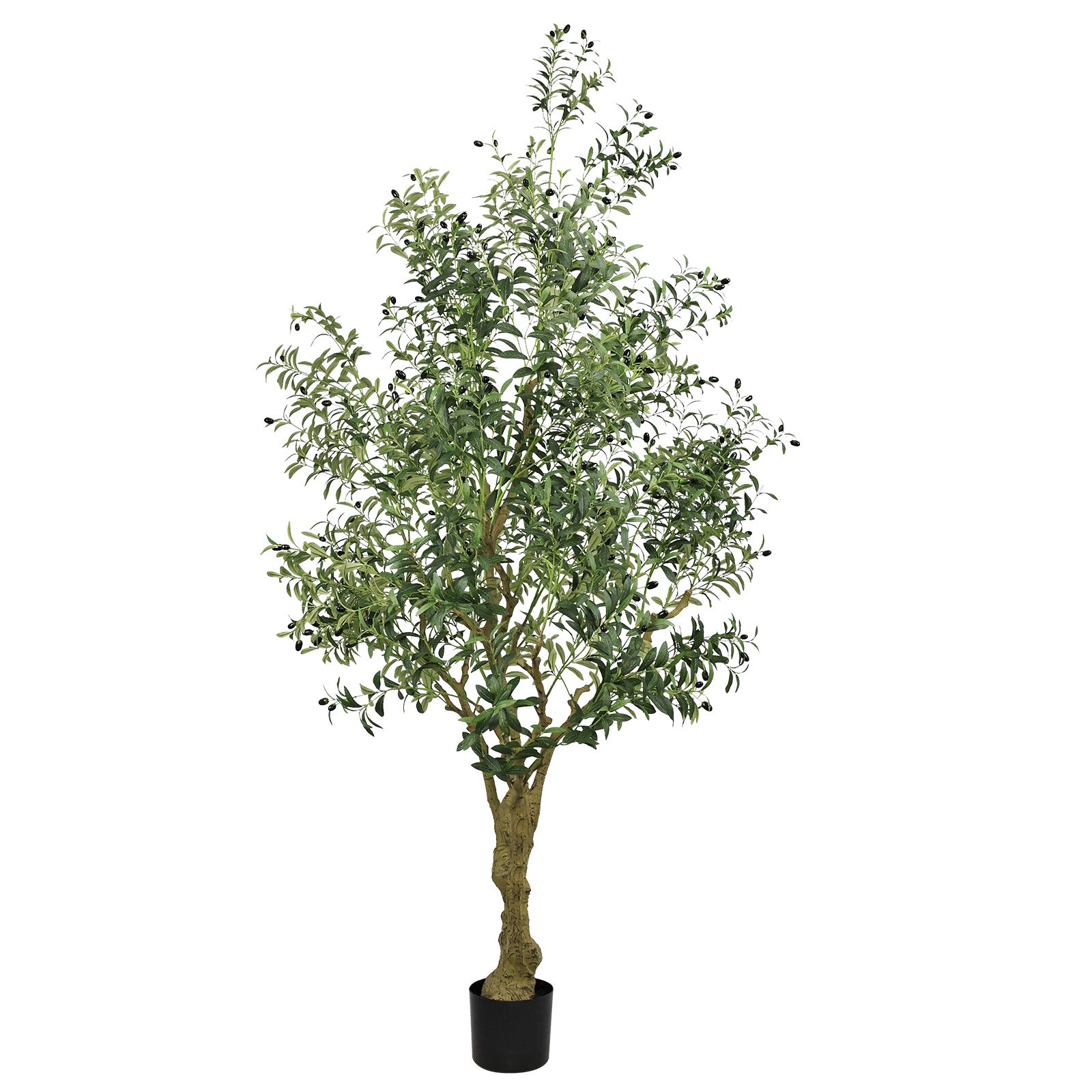 8FT Tall Artificial Olive Tree - Large Faux Potted Tree