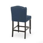 Vienna Contemporary Fabric Tufted Wingback Counter Stools, Set of 2