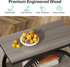 Industrial Narrow End Table with 3 Shelves