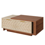 42.13" Extendable Coffee Table with Storage Drawers