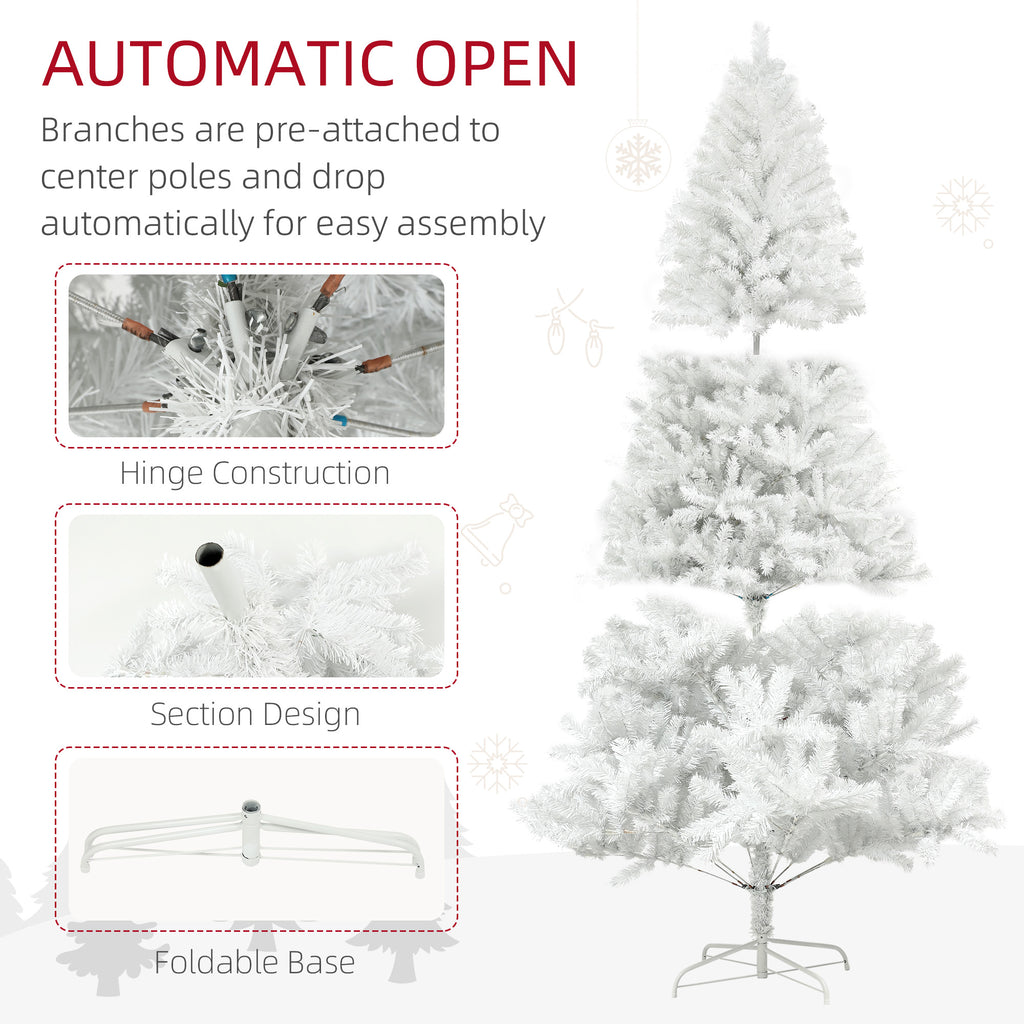 HOMCOM 7.5ft Tall Artificial Christmas Tree