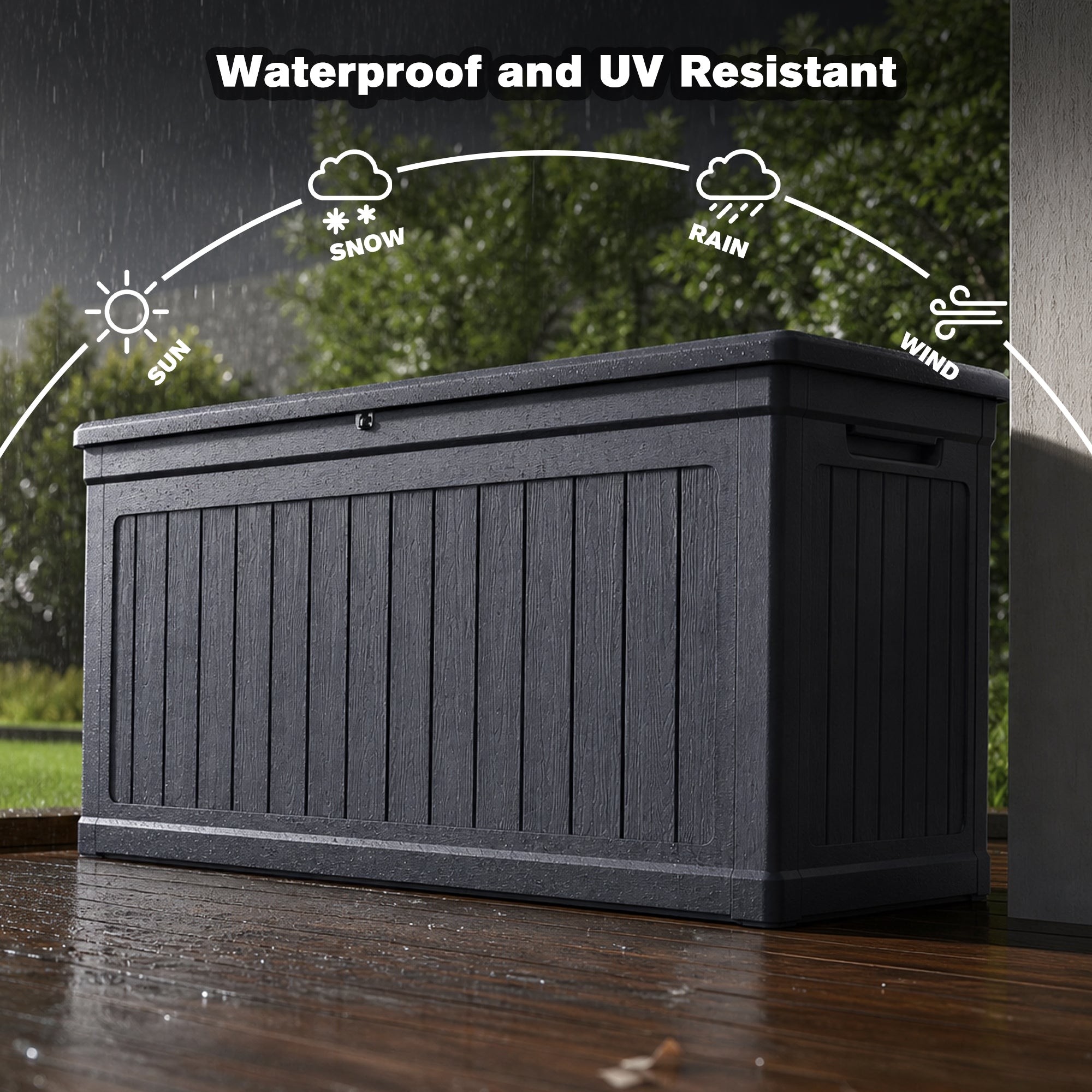 260 Gallon Large Outdoor Storage XXL Deck Box