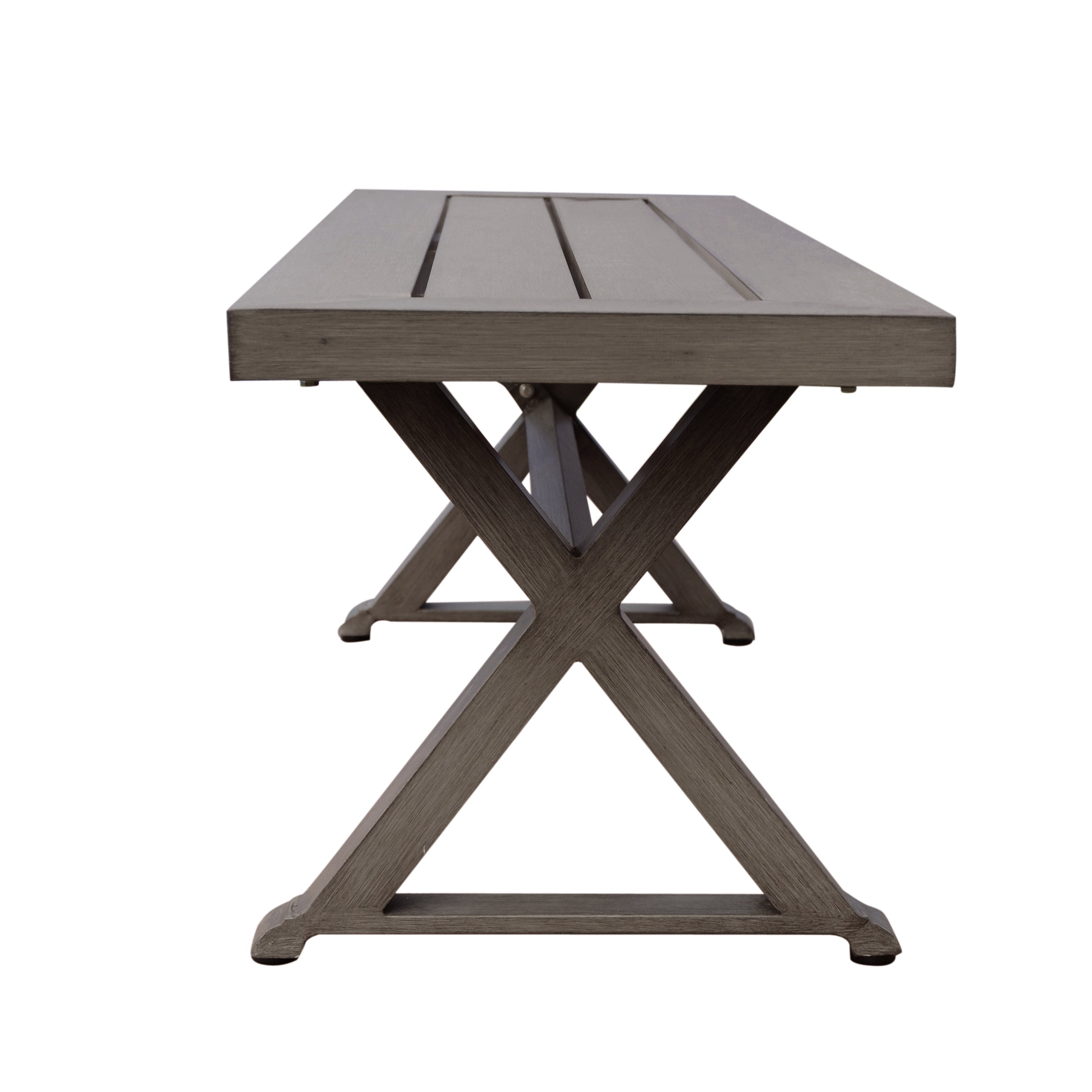 Modern Outdoor Aluminum Dining Bench