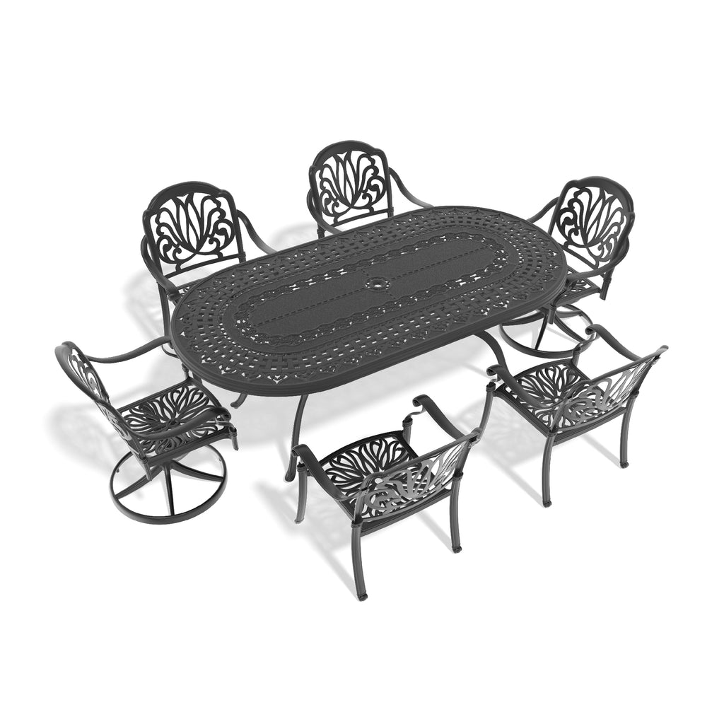 7-Piece All-Weather Cast Aluminum Dining Set