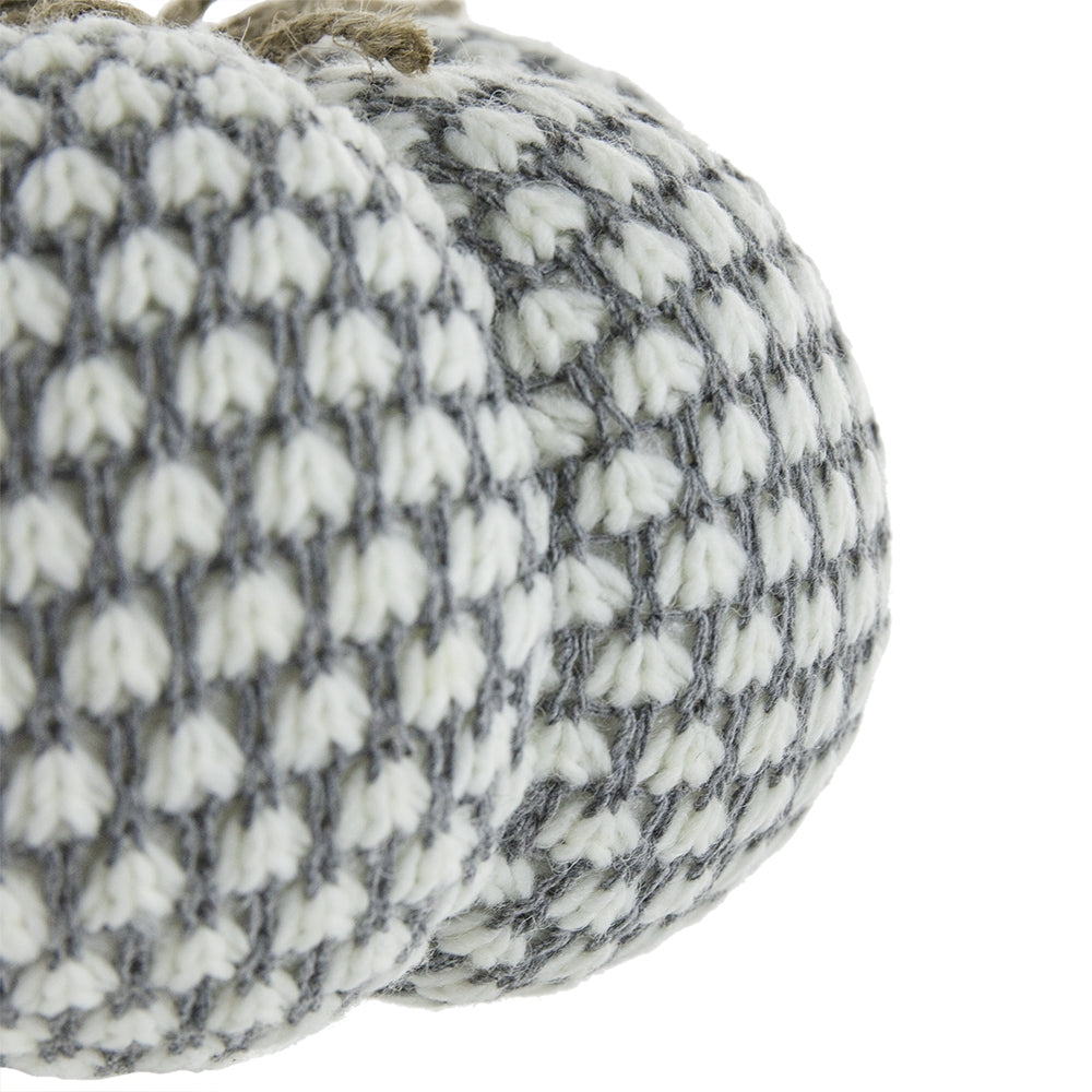 Set of 2 Knite Pumpkin Ornament Decor
