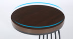 19.68" Round Vintage End Table with 2-Tier Storage – Rustic