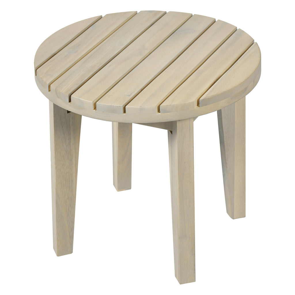 Outdoor 16" Square Acacia Wood Side Table - Light