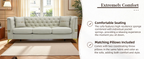 Modern Tufted Velvet Sofa with Pillows
