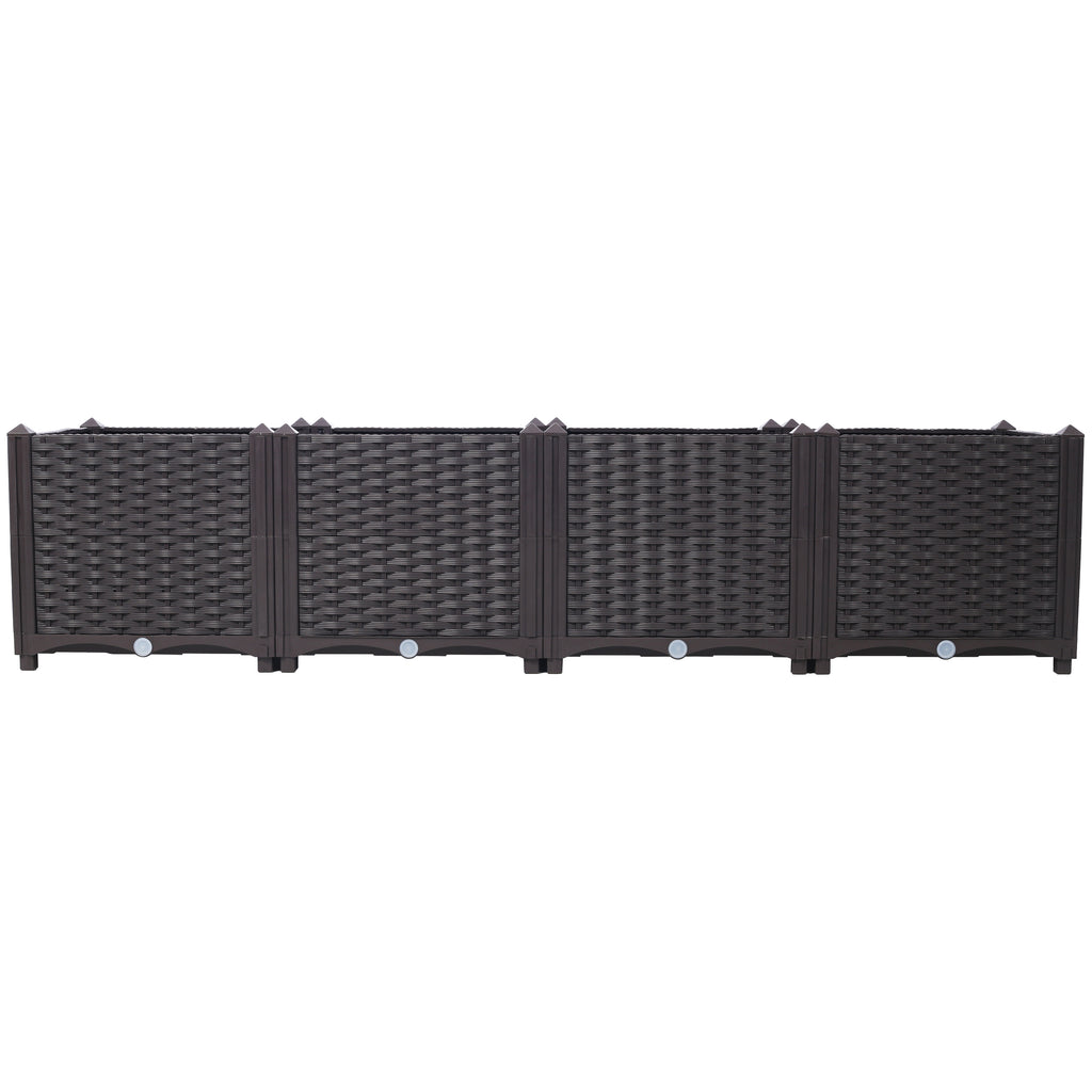 Deep Raised Garden Bed Plastic Planter Boxes