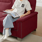 Modern Compressed Snowfleece Fabric 3-Seater Sofa