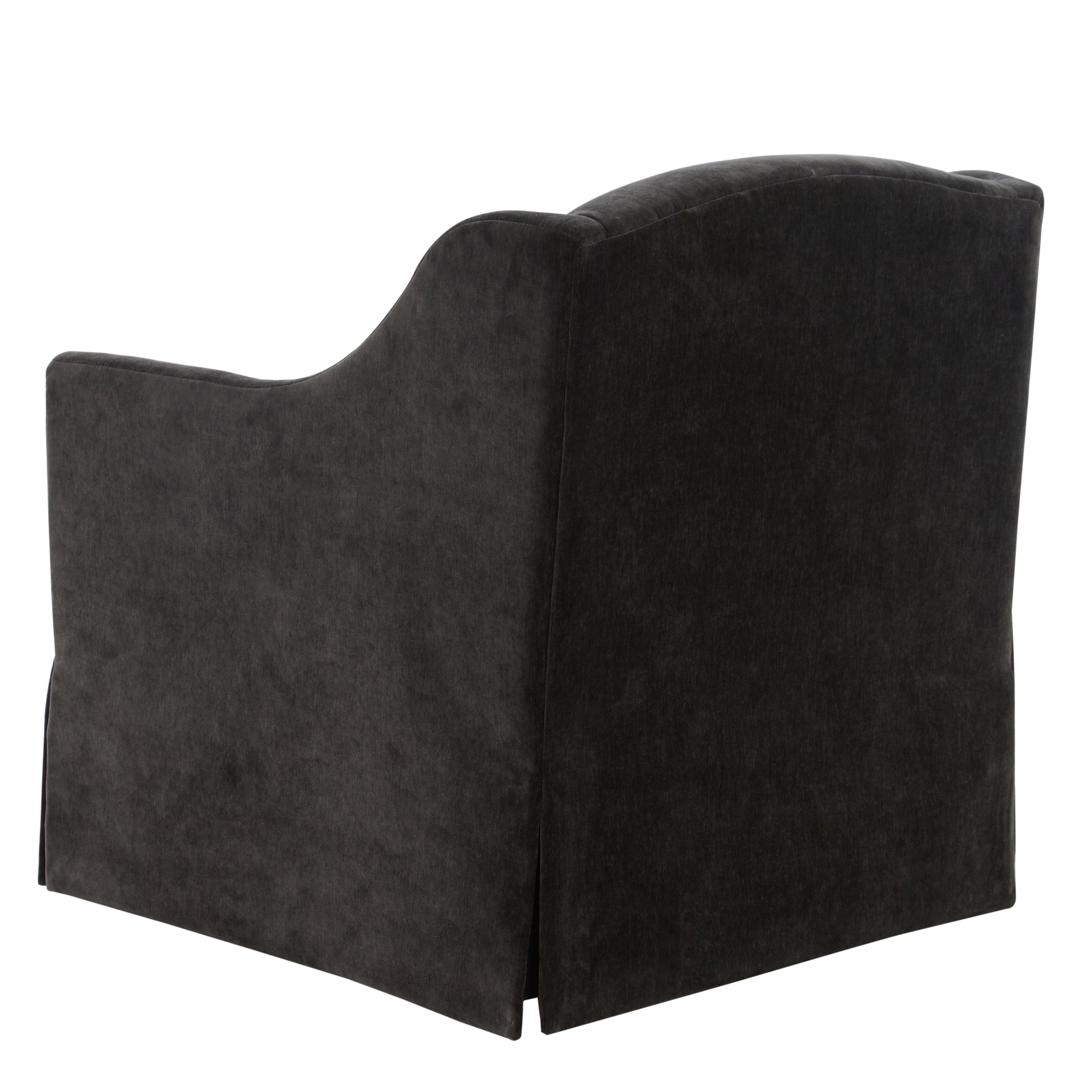 Luisa Skirted Swivel Accent Chair - Mink