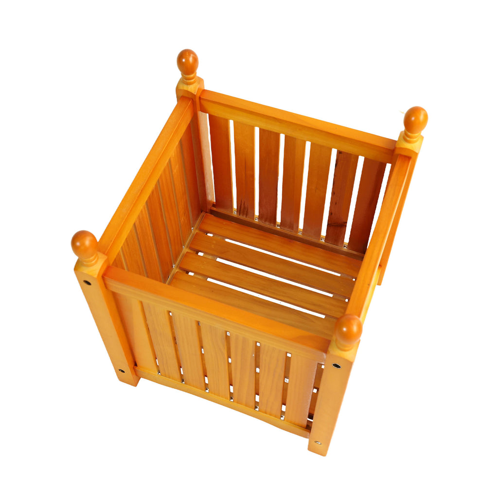 Wood Outdoor Square Wooden Flower and Herb Pot