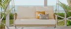 TREXM 1-Piece Woven Rope Outdoor Swing Sofa