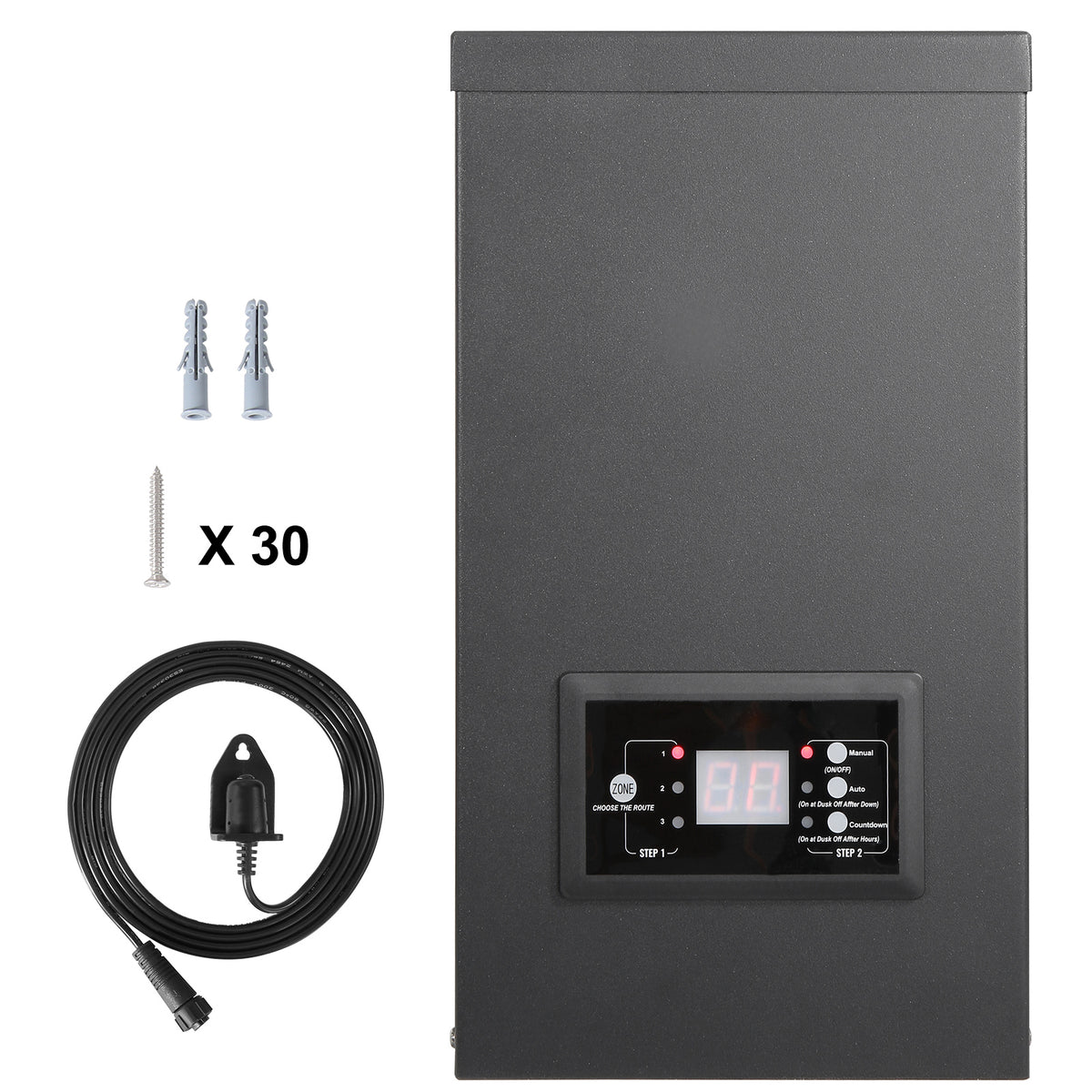 600W Low Voltage Landscape Transformer with Timer and Photocell Sensor