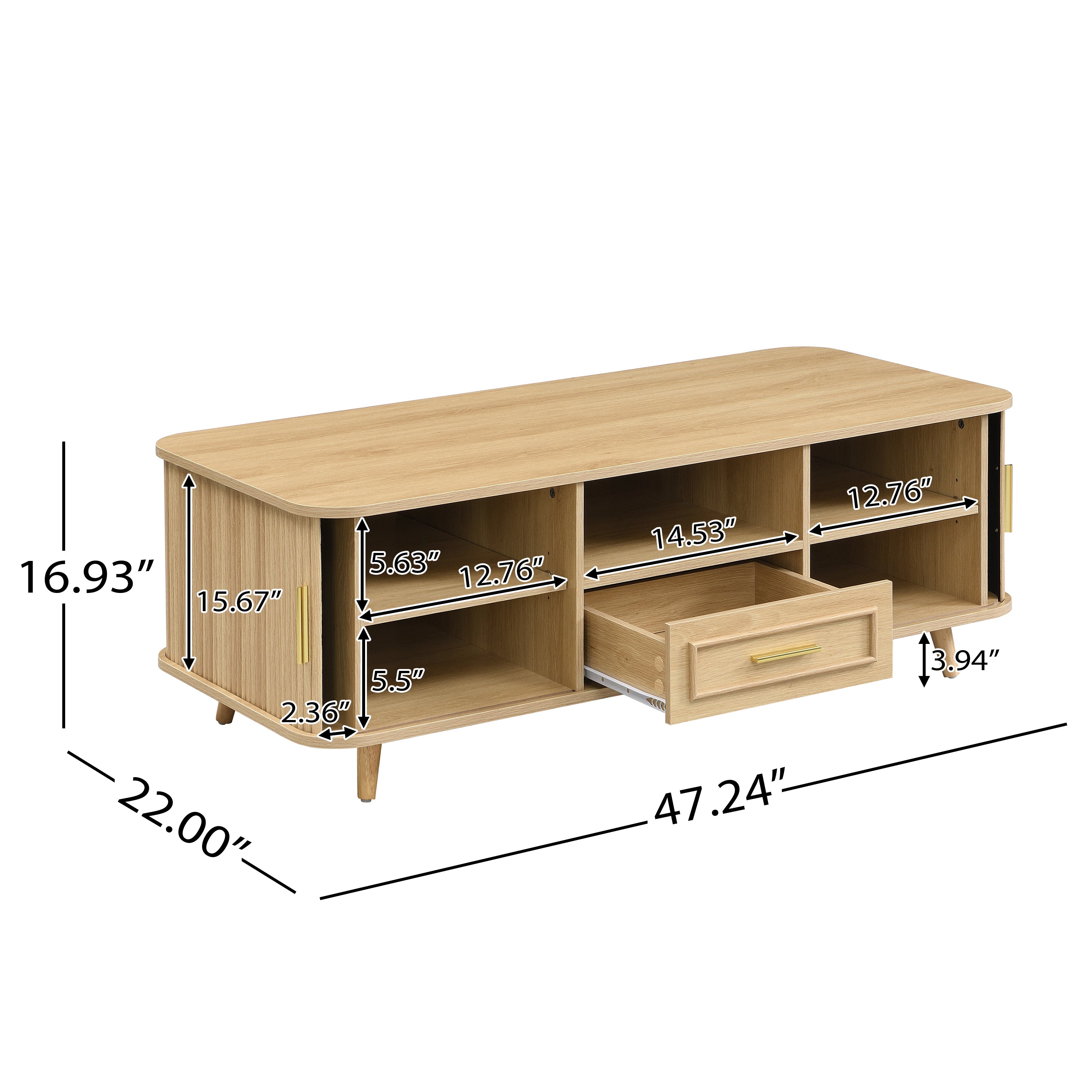 Mid-Century Modern Coffee Table with Storage