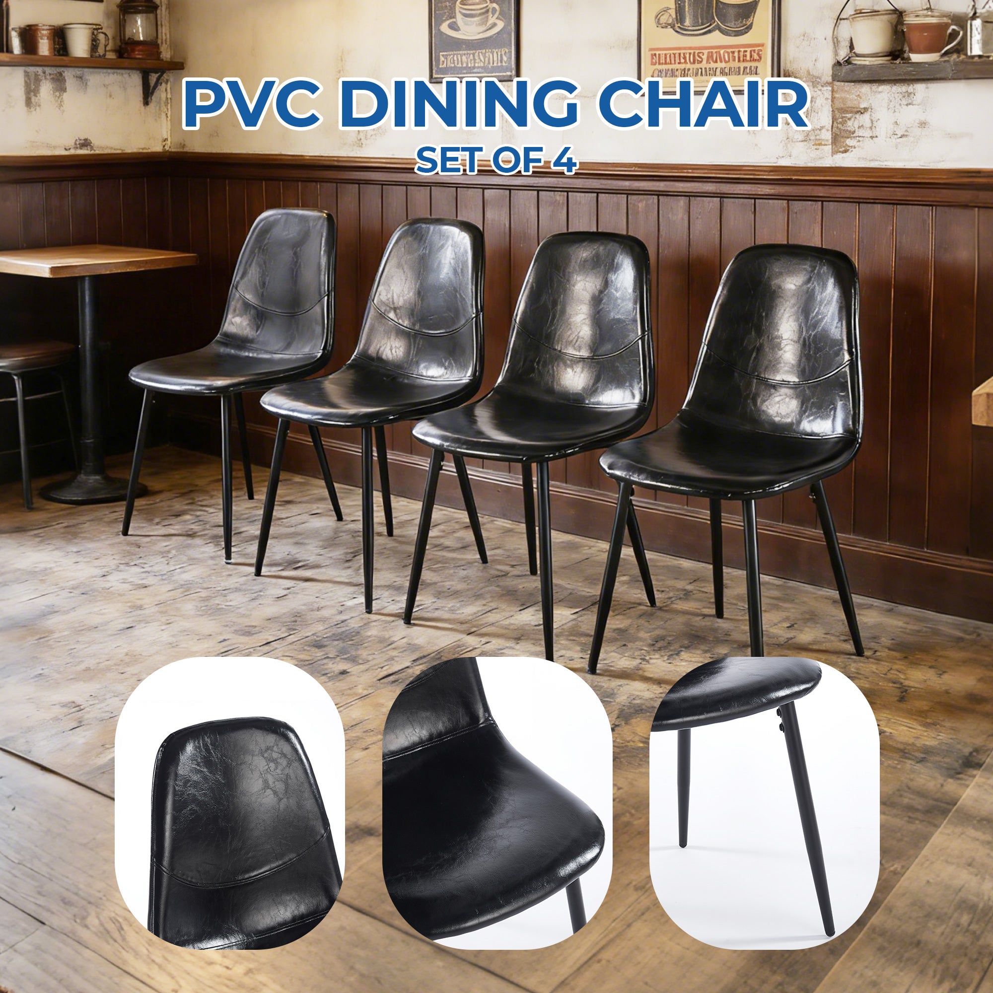 PU Dining Chair 4-Piece Set