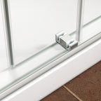 Brushed Nickel Double Bypass Sliding Shower Door