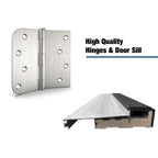 36 x 80 FRP Entry Door Slab with Frosted Glass