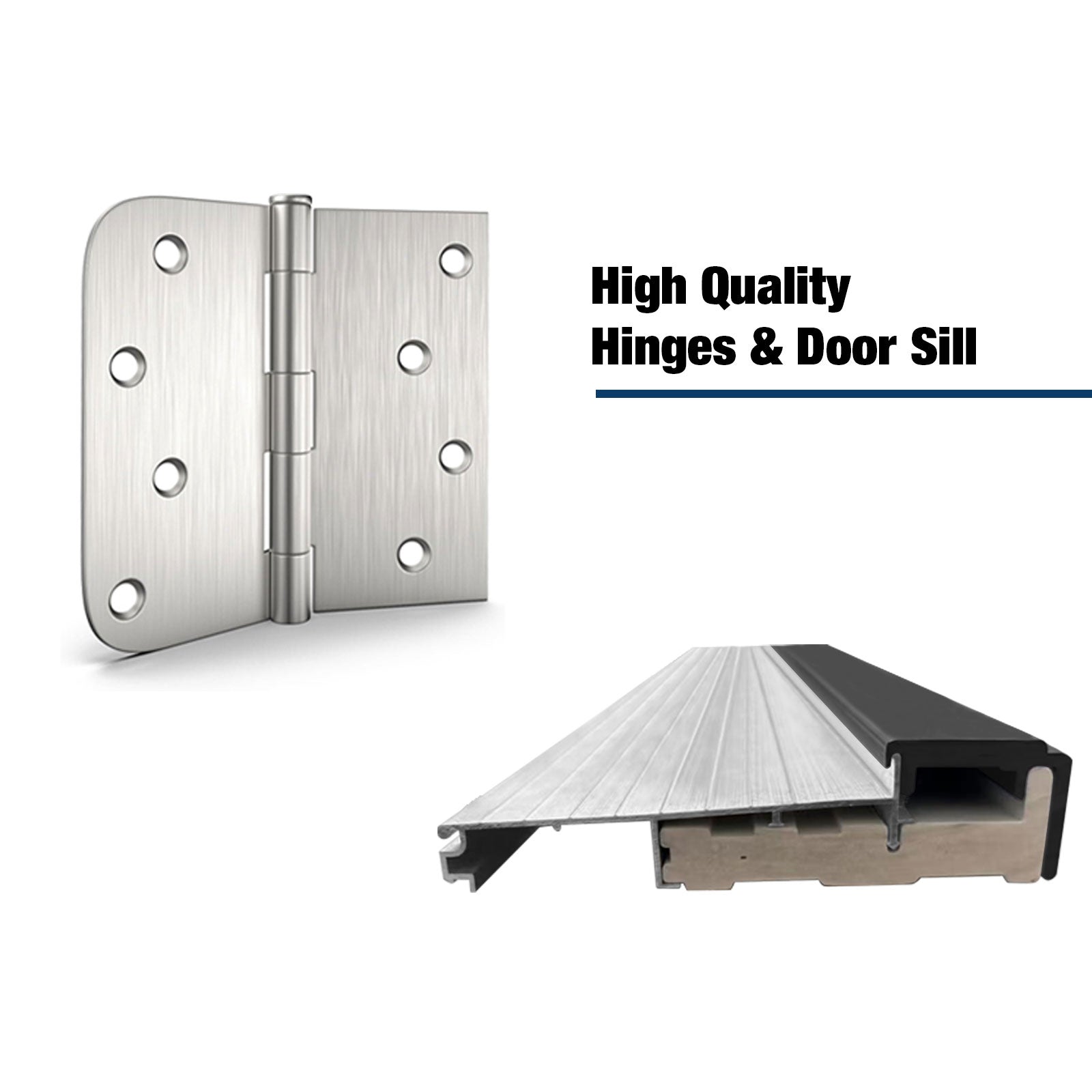 36 x 80 FRP Entry Door Slab with Frosted Glass