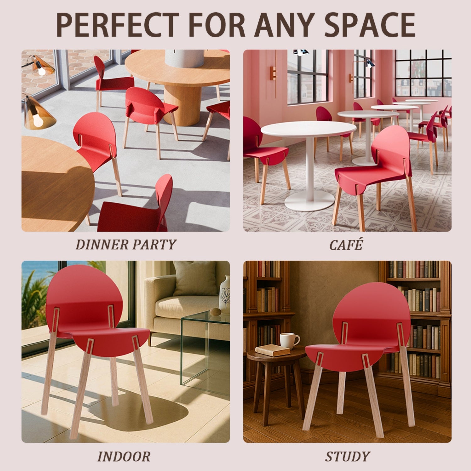 Summer 4-Pack Crimson Patio Furniture Set