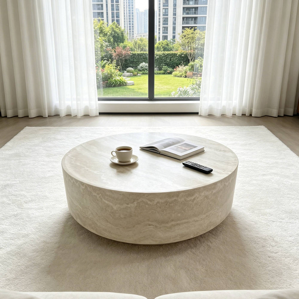 Round 31.5" Coffee Table Ideal For Living Room Family Time