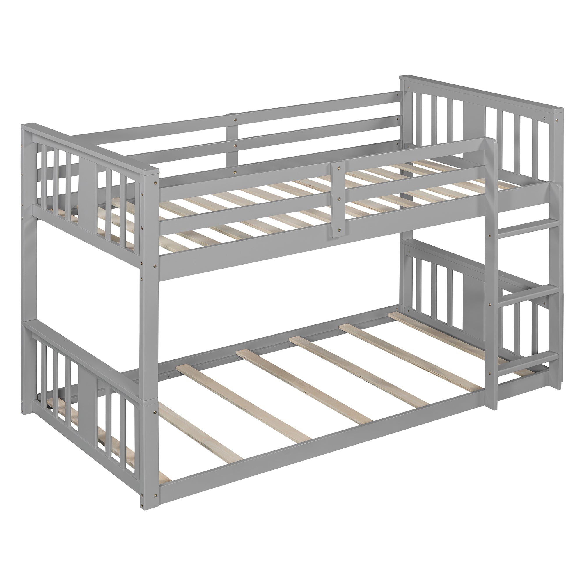 Twin Over Twin Bunk Bed with Ladder