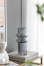 D5.9x11.8"H Fluted Accent Vases Set of 2