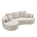 106 in. 2 - Piece Fabric Cloud Curved Sectional Sofa