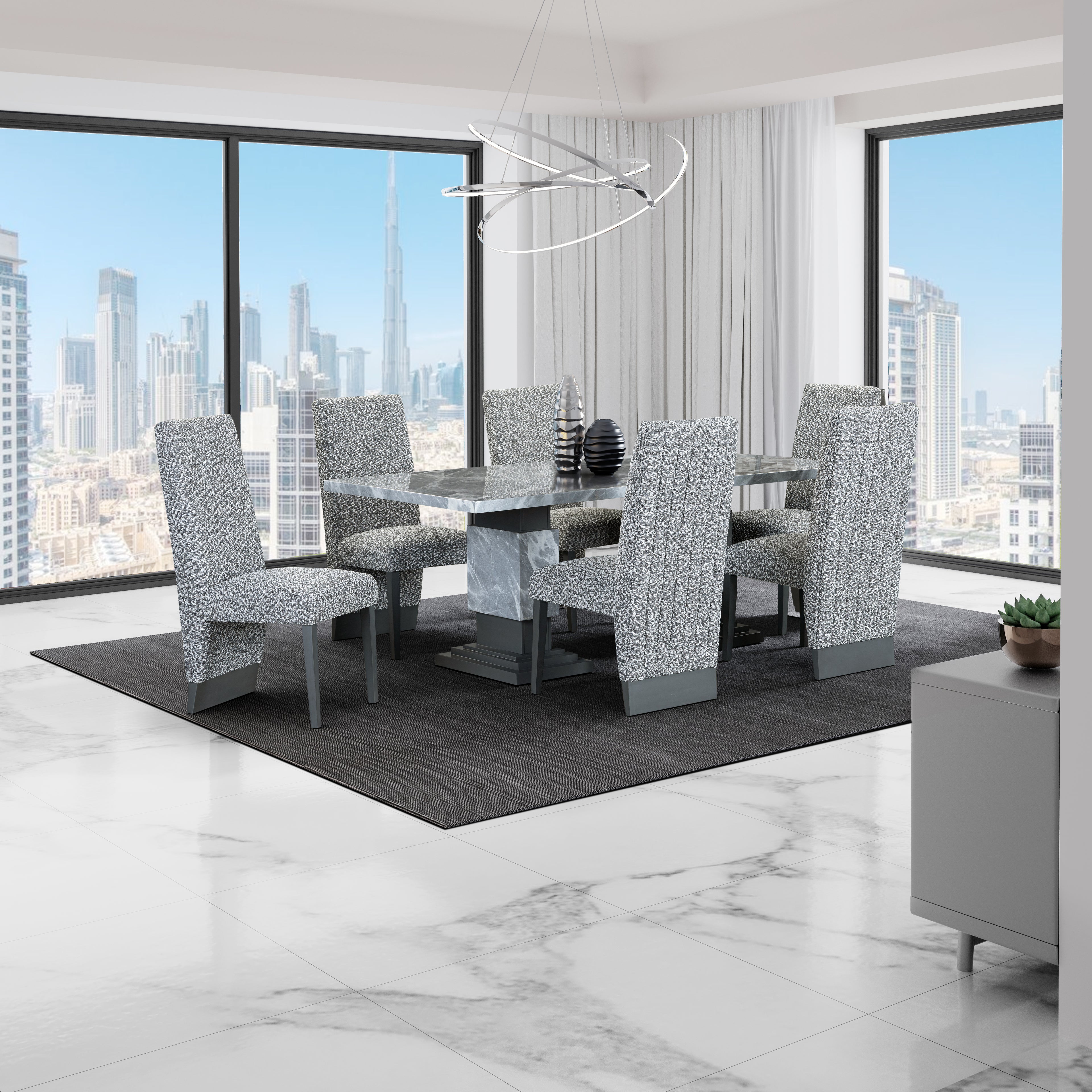 Stacey White/Grey 2PK Dining Chair