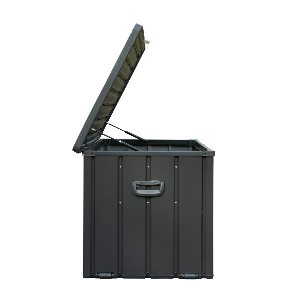 100 Gallon Outdoor Storage Deck Box - Waterproof, Dark Gray