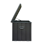 100 Gallon Outdoor Storage Deck Box - Waterproof, Dark Gray
