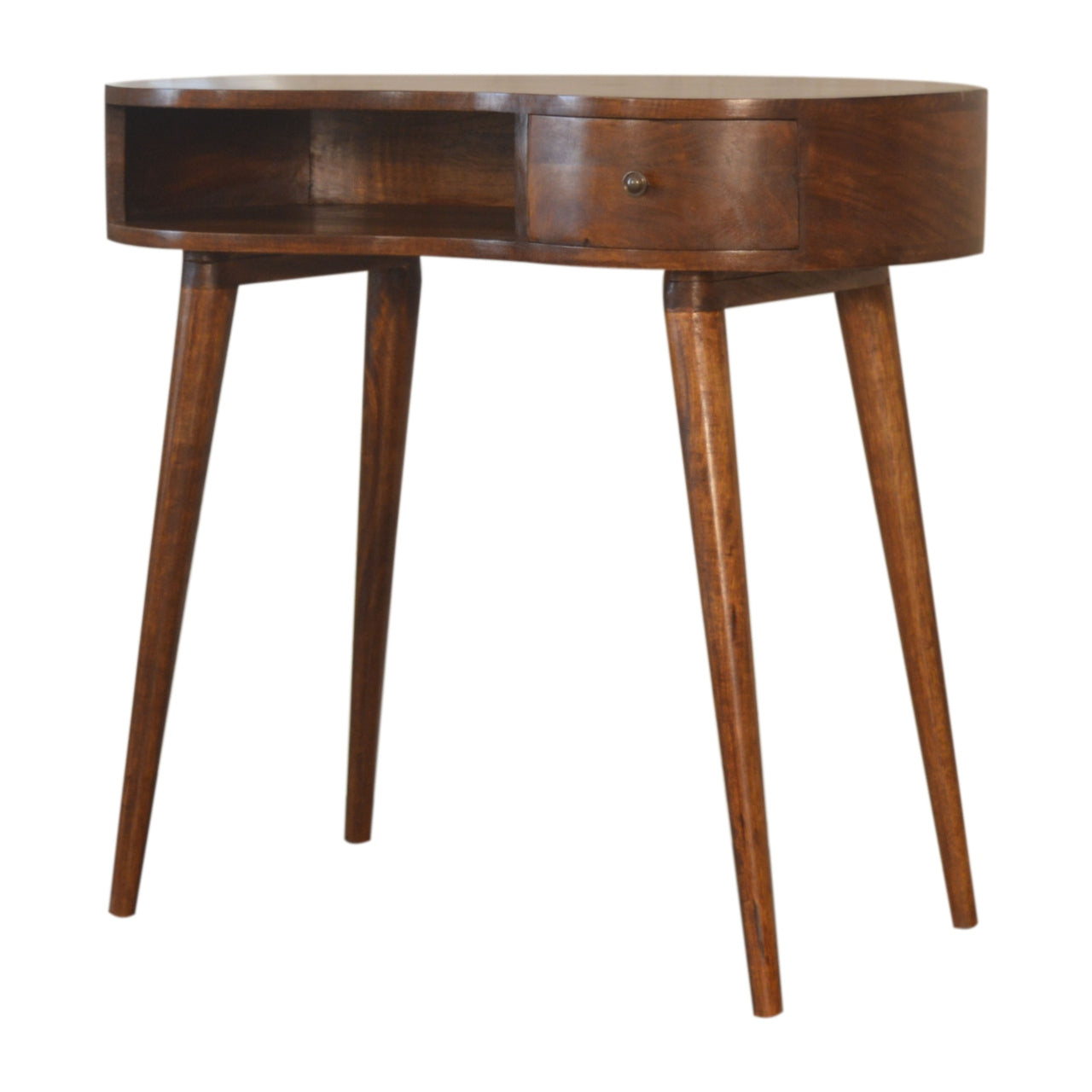 Solid Wood Chestnut Rounded Writing Desk
