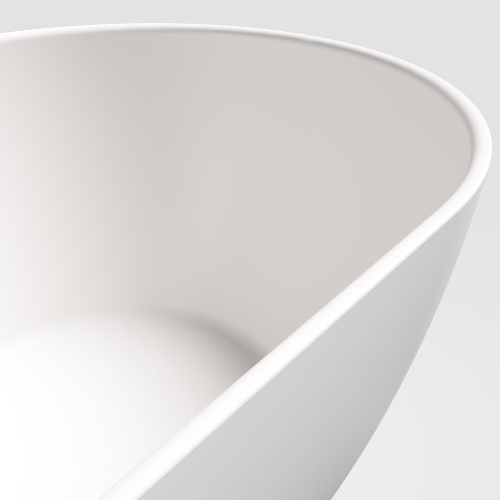 59" Freestanding Bathtub, Oval Shaped Stone Resin Freestanding Tubs