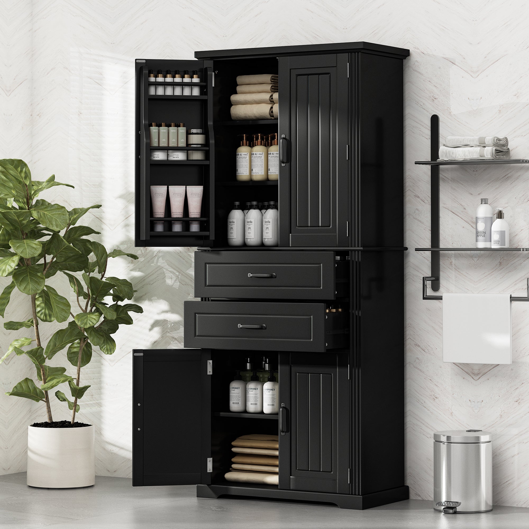 Storage Cabinet with Multi-Functional Storage Space