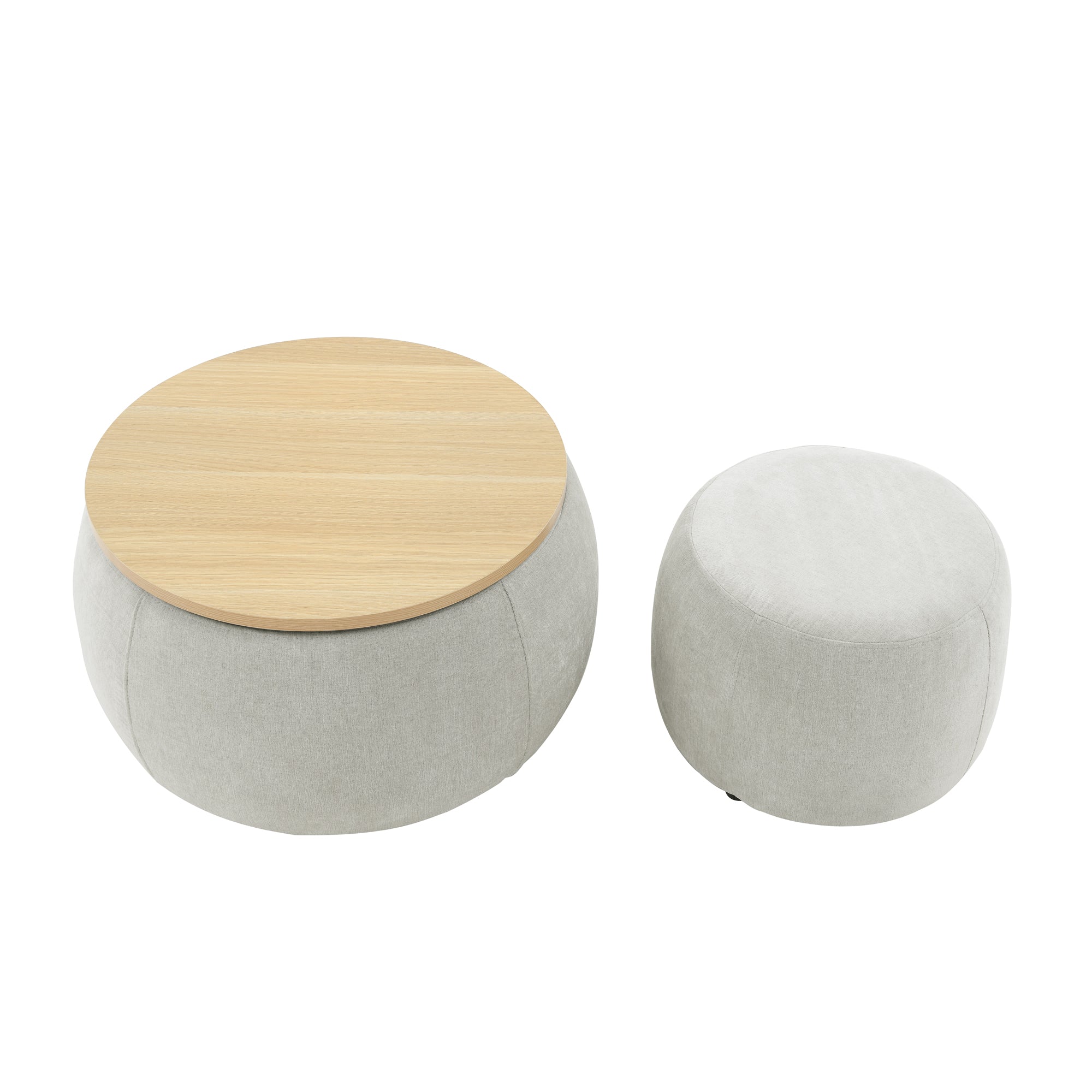 Round Storage Ottoman