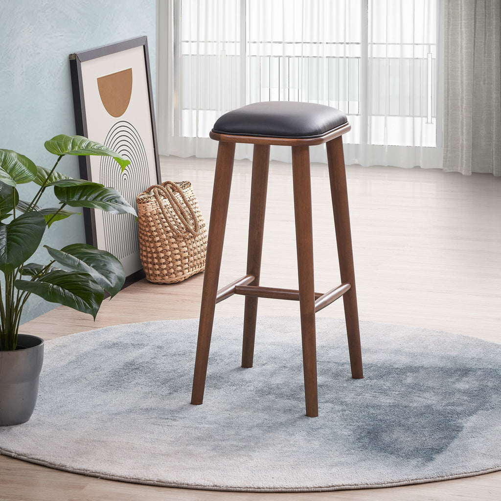 Jason Mid-Century Modern PU Leather Bar Stool