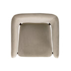 Blake Wood Faux Mohair Armchair
