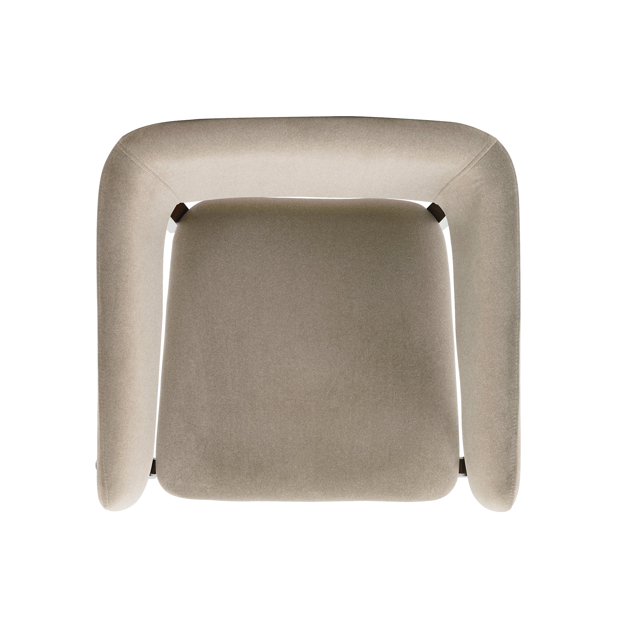 Blake Wood Faux Mohair Armchair