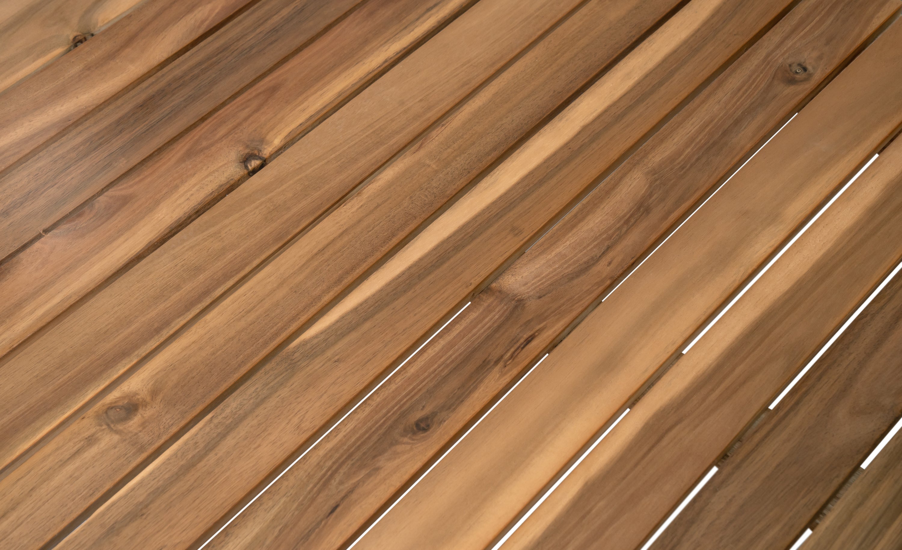 Outdoor 4pc Acacia Wood Sectional Patio Sofa Set