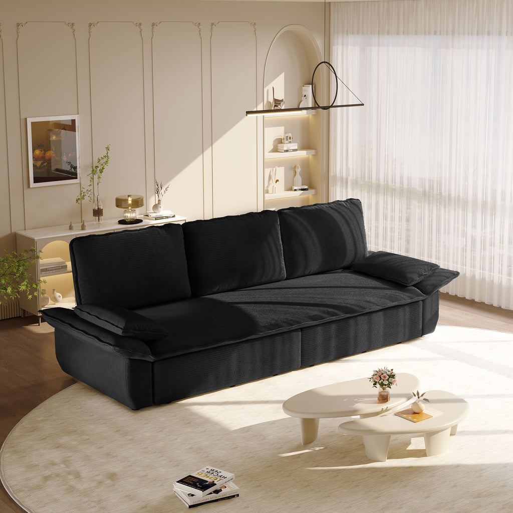 94.5" King Size Pull Out Sofa Bed - 3-in-1 Convertible Sleeper Sofa