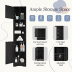 Multi-Functional Corner Cabinet Tall Bathroom Storage