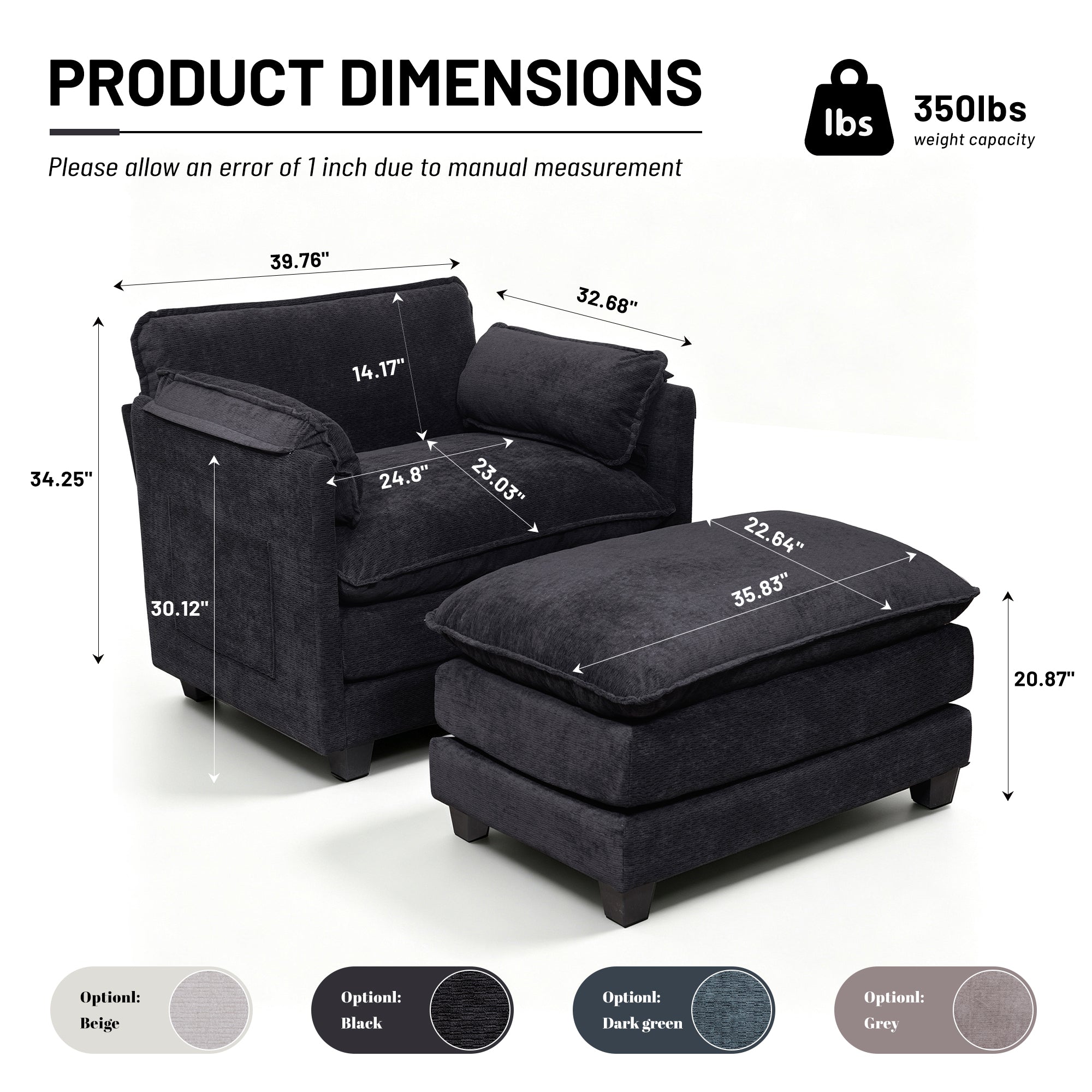 Level Up Oversized Sofa with Ottoman