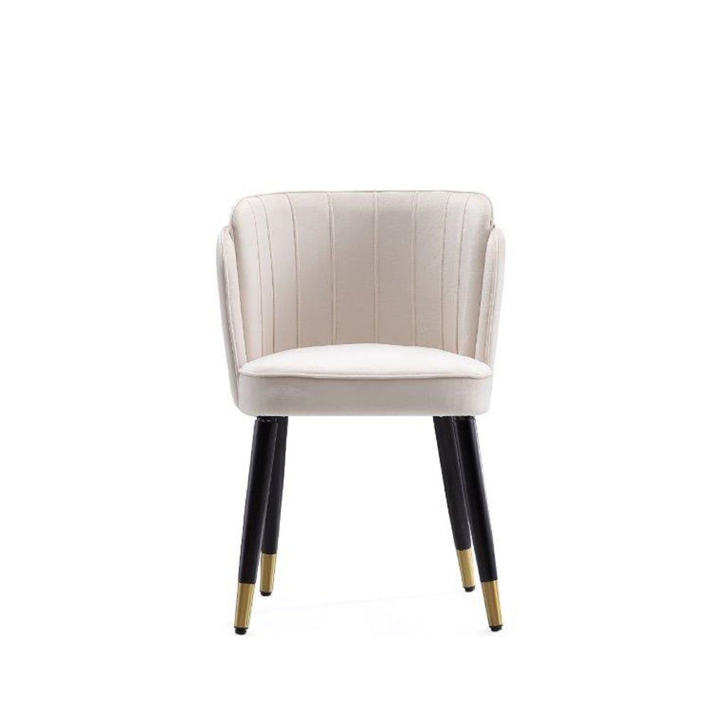 Zephyr Wood Velvet Dining Chair